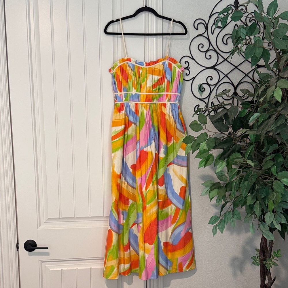 Gorgeous Colorful Strappy Dress with Pockets